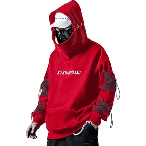 XYXIONGMAO Streetwear Techwear Hoodie Cyberpunk Tactical Mens Black Urban Hip Hop Japanese Sweatshirt Menswear Sweaters