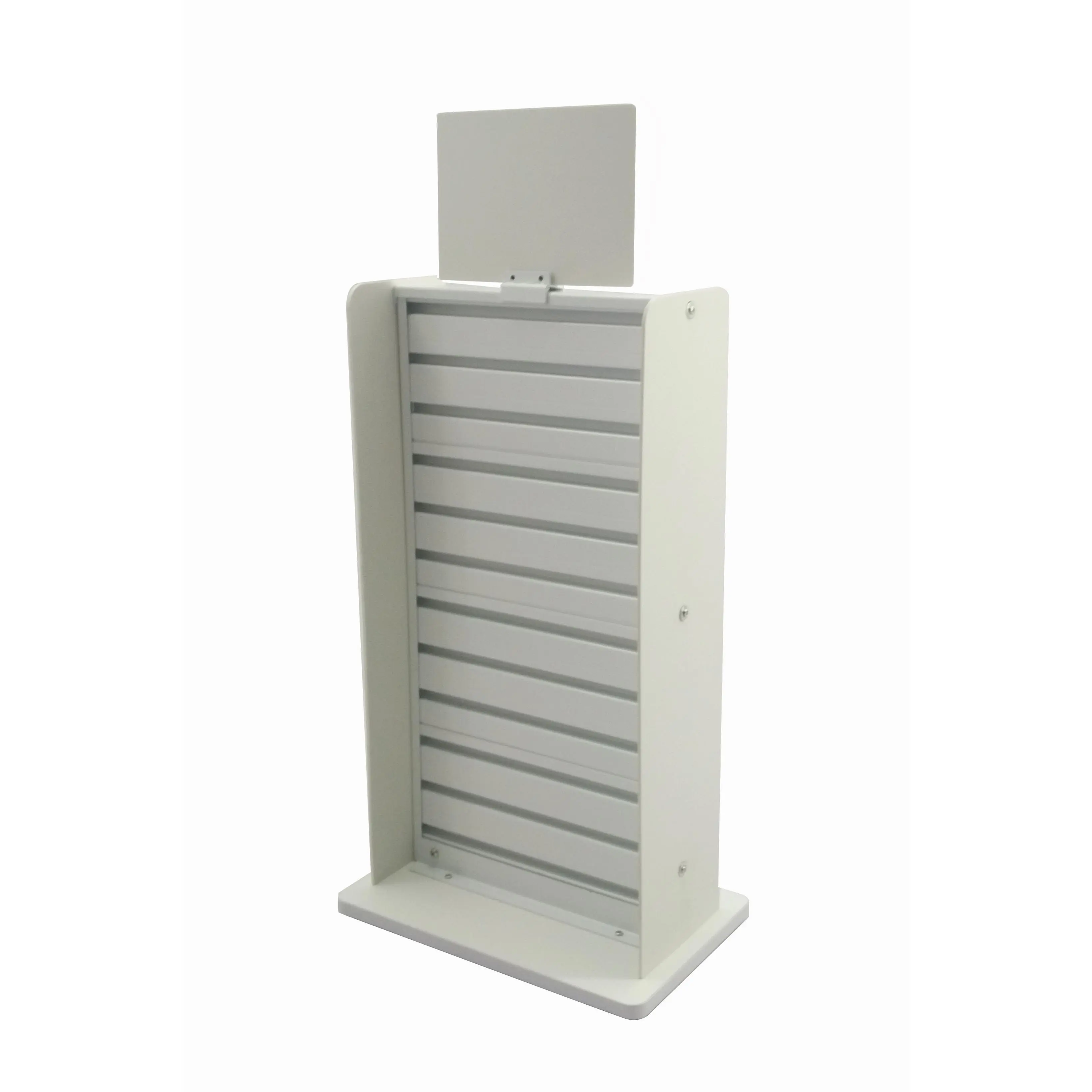 FixtureDisplays® White Slatwall Display Countertop Rack POP POS Retail Stand 11561-WHITE-NF