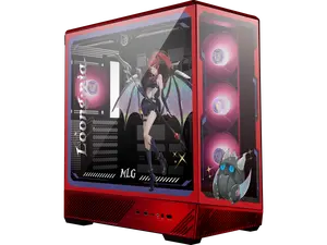MSI PANO 130R MLG EDITION - ATX Mid-Tower Gaming PC Case - 270-degree Tempered Glass Panel - Liquid Cooling Support up to 360mm Radiator - Pre-Installed 4x ARGB Fans
