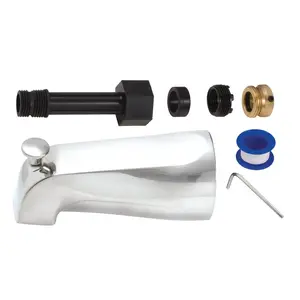 Brass Craft Service Parts  5.13 in. Master Plumber Universal Diverter Tub Spout, Chrome