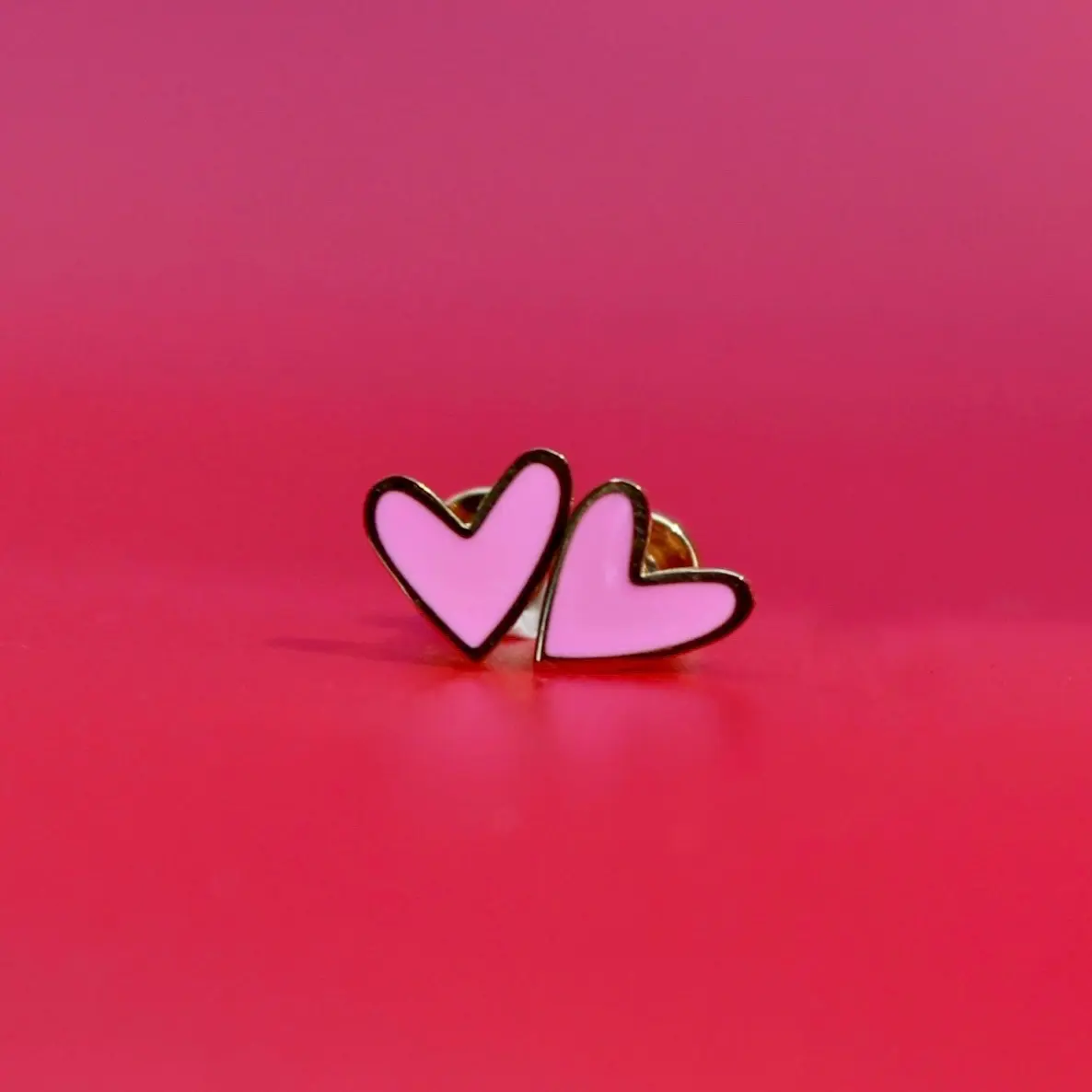 Petite Posts - Petite Hearts - Stainless Steel Enamel Earrings for Girls with Screw Backs zodiac earrings potara earrings tiffany  earrings party earring women jewelry