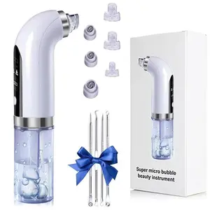 Electric Blackhead Remover, Blackhead Cleaning Instrument, 1 Box Facial Pore Cleaner with 4 Counts Heads, Facial Beauty Instrument, Personal Care Appliances for Women