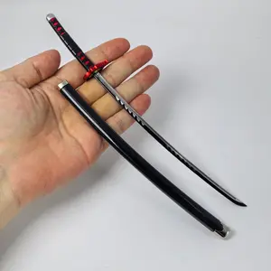 9.8inch 25cm Metal Figure Unsharpened Safe Action Harmless Training Home Decor Party Gifts Anime Cosplay Prop Accessories Real Full Size Japanese Original Figurines Katana Sword