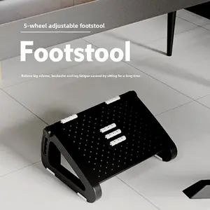 Adjustable Anti-Cross Leg Foot Stool, Under Desk Foot Rest for Office & Home, Kids Support, Massage & Easy Clean