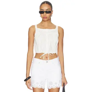 WeWoreWhat Button Up Tank Top in White