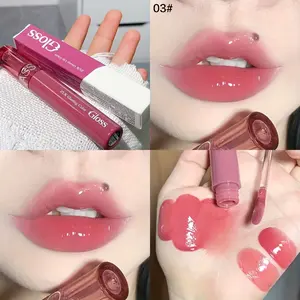 Glossy, Light honey glaze mirror lip glaze glass sense water light moisturizing lip gloss non-sticky daily lip gloss