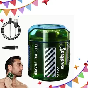 New men's electric shaver smooth transparent single blade mini travel portable rechargeable shaver lithium battery, suitable for holiday gift giving