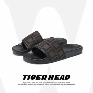 Men's classic fashion letter FF slippers, with high-quality leather lining that is lightweight, breathable, anti-slip and has a soft sole. These are versatile indoor and outdoor slippers suitable for daily use, both stylish and practical.