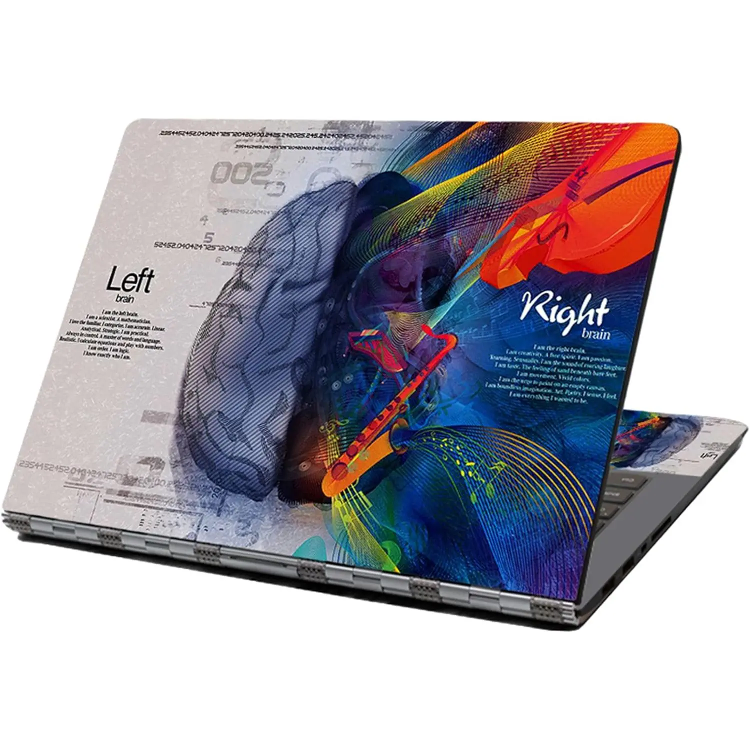 Laptop Skin Sticker Decal,14 15 15.4 15.6 Protector Cover for Toshiba Hp Samsung Dell Apple Acer Leonovo Sony Asus Notebook (Left Right Brain)