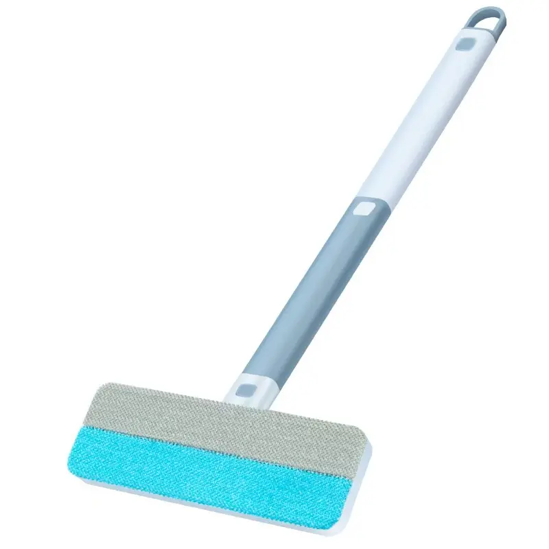 Multi-Functional Long-Handled Static Pet Hair Brush - Eco-Friendly Stainless Steel Tool with Flannel Fabric, Gentle on Furniture, Reusable Clean, Easy Maintenance for Car Interior Care, Beds