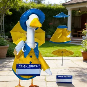 23-Inch Raincoat-Style Porch Goose Costume , Suitable For Spring, Summer And Autumn Home Courtyard Or Outdoor Lawn Terrace Decoration, Costume Only, Porch Goose Not Included Christmas Decorations Home Christmas Gifts Christmas Decor
