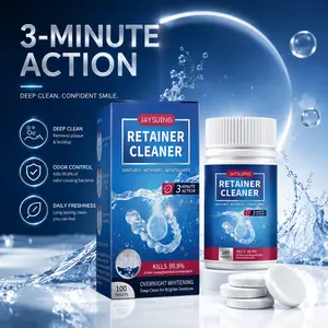 Retainer Cleaner Tablets – Deep Clean Formula for Retainers, Clear Aligners, Dentures & Mouth Guards, Removes Odors, Plaque & Stains