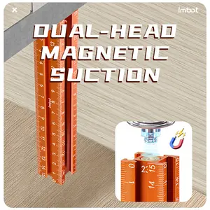 IMBOT Multifunctional Four-Sided Ruler Celling Leveling Ruler with Aluminum Alloy for Wall & Floor Tile Measurement Industrial Measuring Instrument for DIY Woodworking Carpentry Furniture Making and Construction