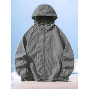 HOPE Men's Spring/Summer Outdoor Lightweight Casual Hooded Sun Protective Jacket Fishing
