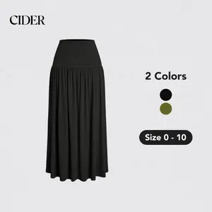 Cider [2 colors, size 0-10] 2-Way Stretchy Skirt With Pockets