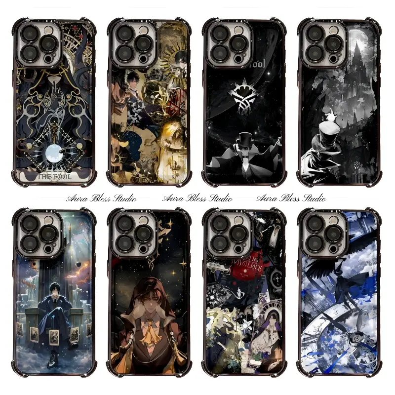 Trendy Anime Comic Lord of the Mysteries Phone Cases For iPhone 17 Promax Air 16 15 14 Pro Max Plus 13 12 11 Black Transparent Electroplate TPU Shockproof Protective Cover Gifts For Birthday Valentine Christmas Thanksgiving Halloween