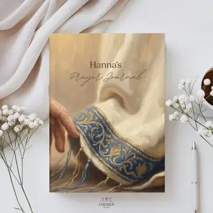Woman Who Touched Jesus Garment Journal, Personalized Christian Prayer Journal, Custom Name Bible Verse Notebook, Faith Healing Gift