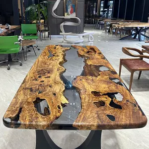 [OST004] Olive Wood Epoxy Table custom epoxy river slab table, Executive Desk, Custom Large Epoxy River Table, Solid Wood Slabs Table, Large Computer Office Desk Workstation, Business Furniture for Home Office