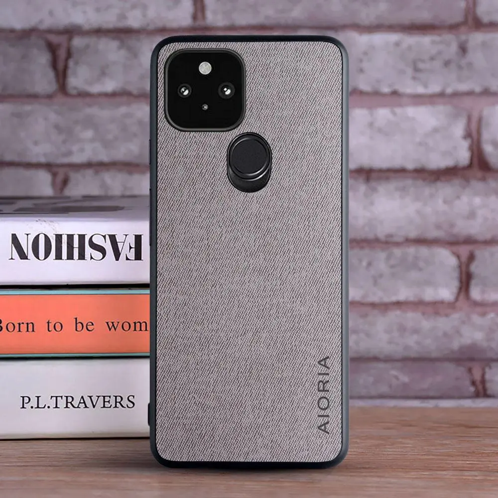 AIORIA Solid Color Phone Case, Retro Business Phone Protective Cover, Protective Shell, Shockproof Protector, Shockproof Protective Covers, Phone Accessories Compatible with Google Pixel 5