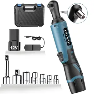 YUNXI 3/8'‘ 45N 380rpm electric ratchet wrench, 12V heavy duty, cordless electric socket wrench set, built-in LED light time-saving and labor-saving, automatic maintenance tools, gifts, essential, limited editioncordless ratchet wrench milwaukee m12