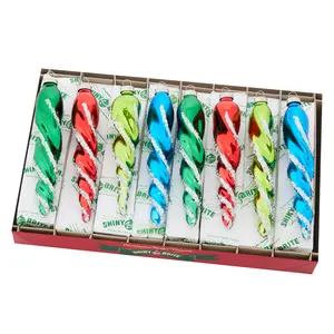 HOLIDAY SPLENDOR 8 COUNT 6" GLASS ICICLES HOLIDAY SPLENDOR 8 COUNT 6" GLASS ICICLES