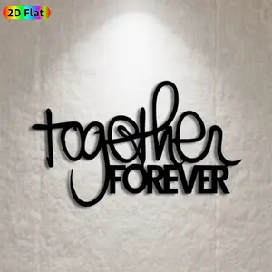 1pc "Together Forever" Metal Wall Art,"Together Forever" Statue Mural, Ideal Gift for Valentine's Day, Wedding Anniversary, Rust-Resistant Metal Wall Decor Wall Sculptures, Perfect for Bedroom Wall & Garden Fence, Romantic Decor Enthusiasts