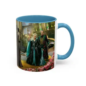 Wicked for Good 2025 Musical Fantasy Movie Themed 11oz Accent Coffee Mug - Cynthia Erivo and Ariana Granda as Elphaba and Glinda -Movie Themed Mug