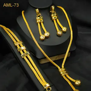 European American Women's Dinner Party Set Necklace Earrings Bracelet Artificial Gemstone Jewelry Set Trendy Jewelry Sets for Evening Events