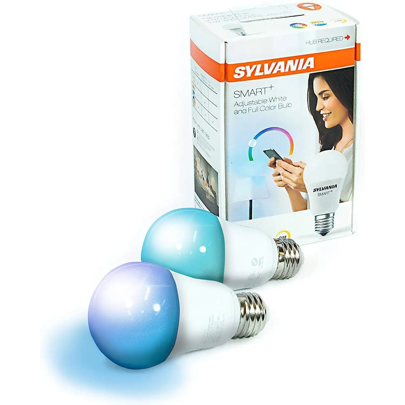 Sylvania Smart Zigbee Full Color A19 LED Bulb for SmartThings Echo Plus, 10.5W, Hub Needed for Amazon Alexa and Google Assistant - 4 Count(Pack of 1)