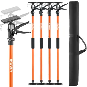 Summervibes VEVOR Cabinet Jack Support Pole, 4-Pack, 45.7-114.2 Inch Steel Telescopic Quick Support Rod, Adjustable 3rd Hand System up to 154 lbs Capacity for Installing Cabinets, Lifting Drywall, Cargo Bars