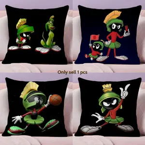 Autumn M-Marvin The M-Martian Cushion Cover Soft Short Plush Fabric Double-Sided Print Organic Breathable Sofa Pillow Case, Home Machine Washable in Perfect for Home Decor Warm Winter Home Child Gift
