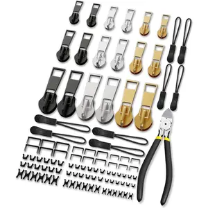 Zipper Repair Kit, Upgraded Zipper Replacement Slider Kit (99 PCS), Include Zipper Pull Replacement, Instant Zipper Plier, Easy Install, Zipper Fix Kit for Jacket Backpack Luggage (3 Sizes: #3, 5, 8)