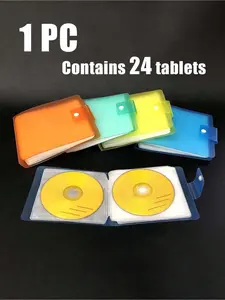 Portable CD storage case holds 24 CD, DVD and Blu-ray discs. Available in 4 colors. Hard zipper design for full protection, perfect for car, home, travel and back-to-school use.