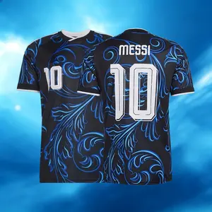 2026 Away Blue 10# Messi Short And Long Sleeve Soccer Jersey Fans Version