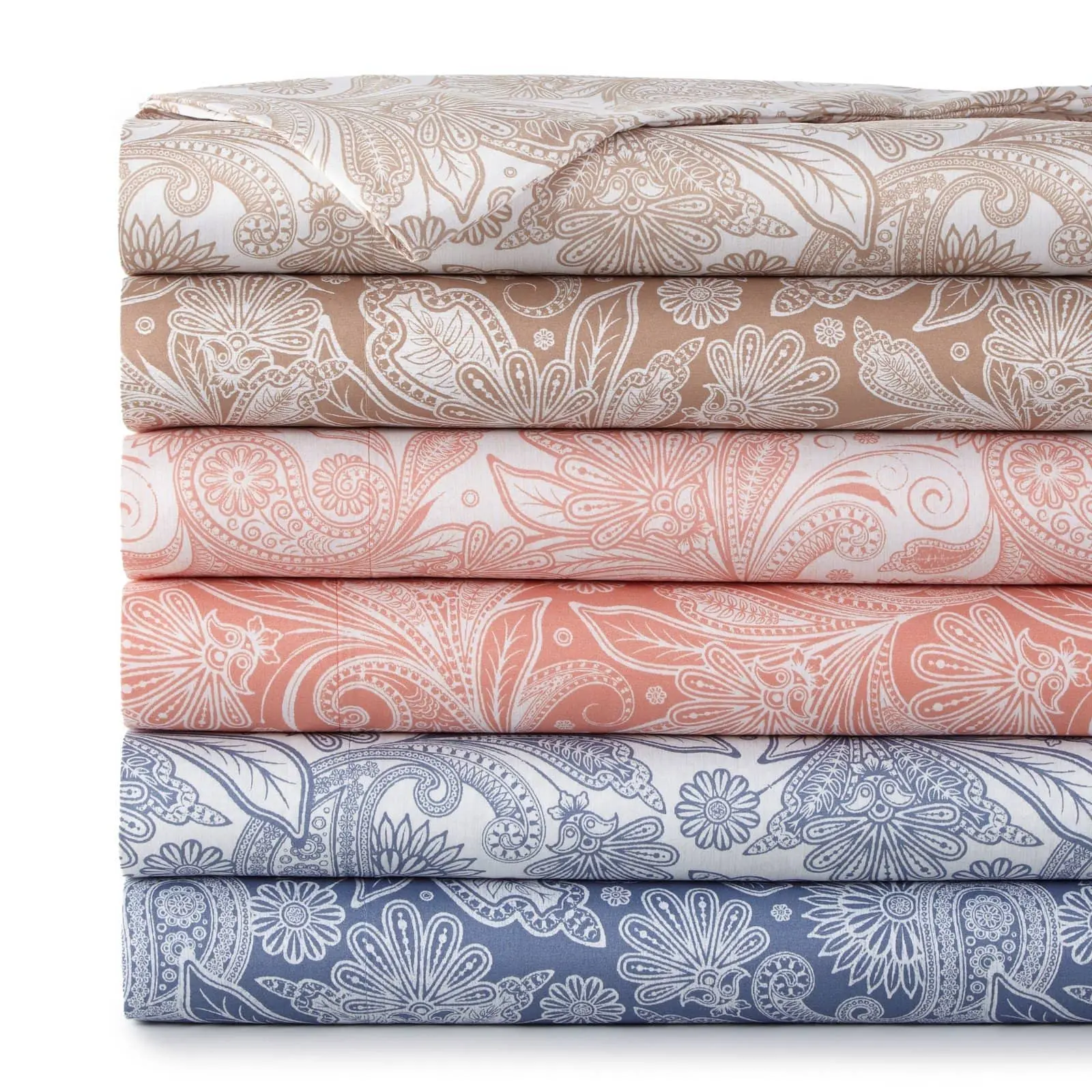 Paisley Print Complete Sheet Set, Extra Soft Printed Bedding Set with Gentle Colors