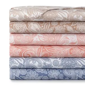Paisley Print Complete Sheet Set, Extra Soft Printed Bedding Set with Gentle Colors