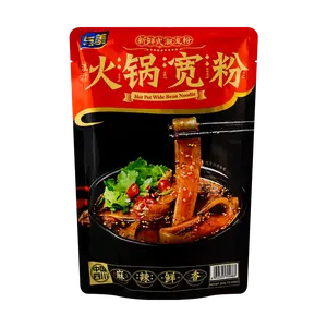 YUMEI Wide Sweet Potato Glass Noodles - Spicy Hot Pot Mix, 9.32oz