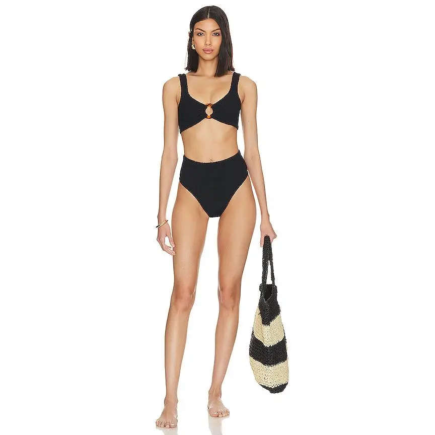 Hunza G Nadine Bikini Set in Black