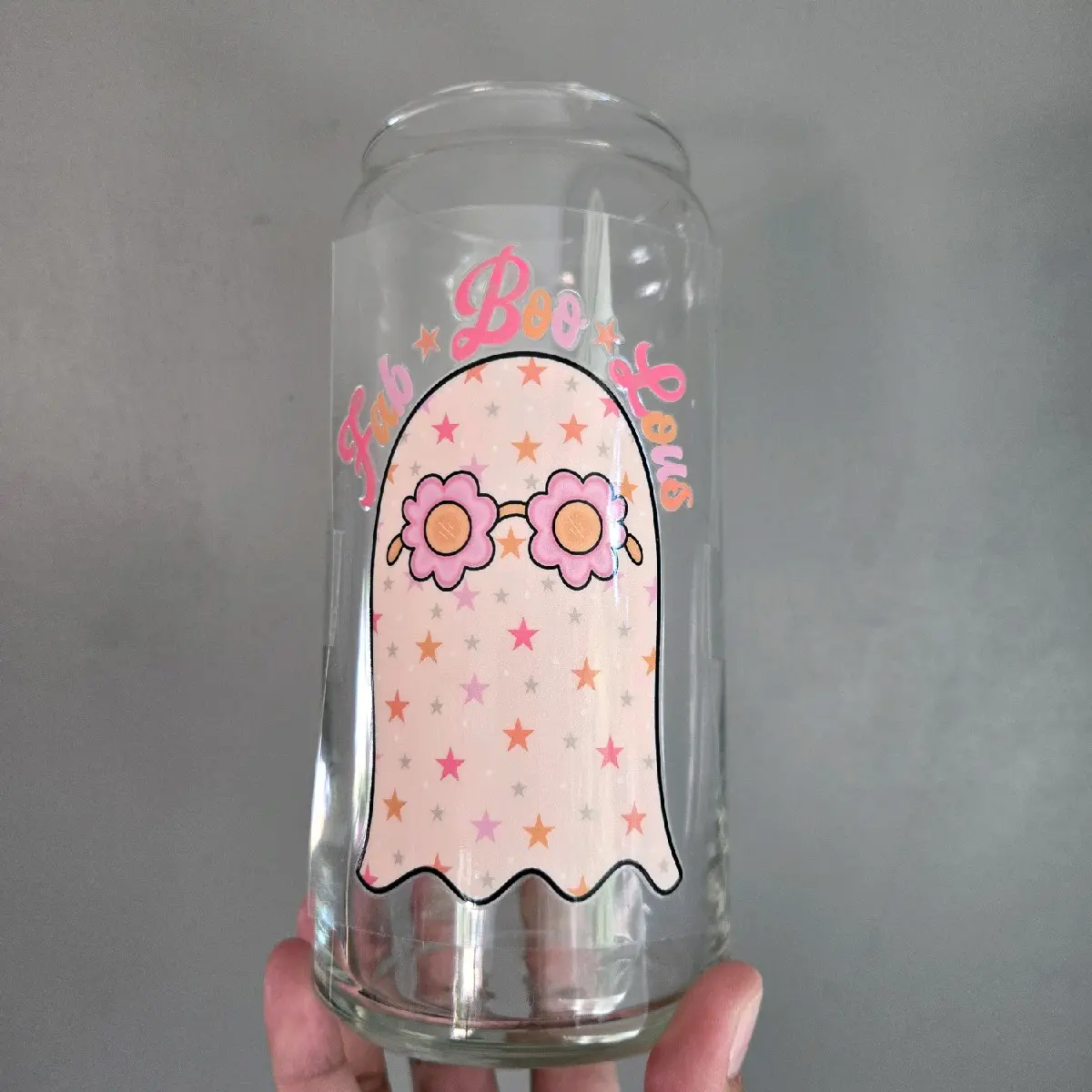Fab-You-Lous Ghost Glass Can 20oz - Perfect for Your Beverage Needs - Drinkware