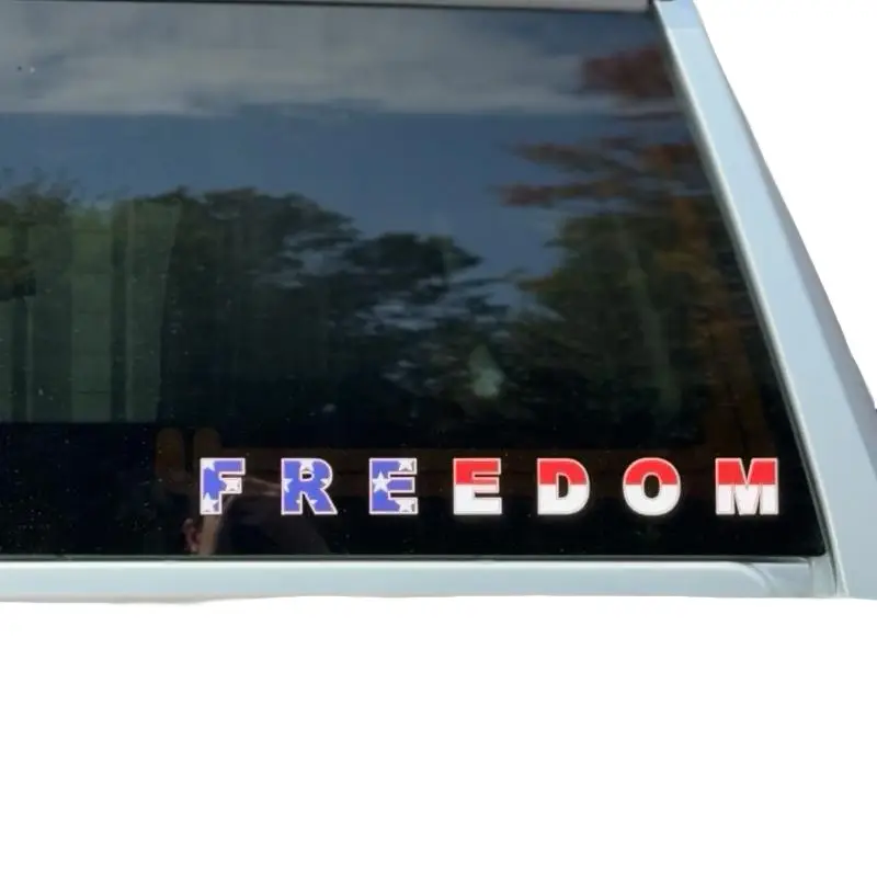 FREEDOM Decal - Outdoor Text Design for Water Bottles Laptops Cars & More