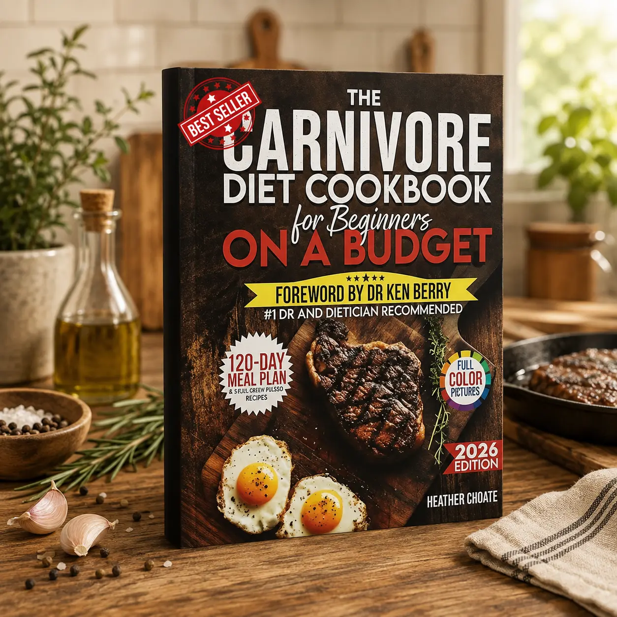 Carnivore Cookbook for Beginners, Budget-Friendly Meat Based Recipes, 120 Day Meal Plan with Easy Shopping Tips and Simple Cooking Ideas
