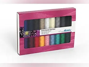 Mettler No 50 Silk Finish Cotton Quilting Thread Gift Set Kit Multicoloured - per Pack of 18