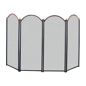 Panacea 15106 48 in. x 32 in. Antique Brass Fireplace Screen