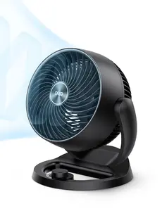 DREO Bedroom Fan, 12-Inch Table Air Circulator, 70ft Powerful Airflow, 25dB Quiet for Whole Room, 120° Adjustable Tilt, 3 Speed Settings, Desktop Fan for Home, Office & Kitchen