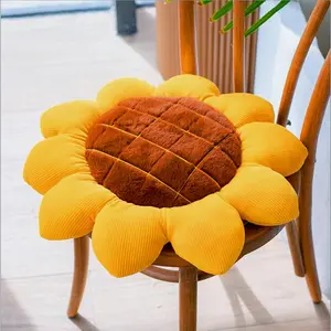 Yellow Sunflower Cushion Mat Home Decor Reversible Floor Seating Cushion Soft Velvet Stuffed Throw Pillows for Bed Couch Chair Car Office 19'' Great Gift for Girls Boys Mother