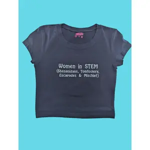 Women In Stem Embroidered Baby Tee