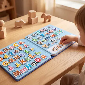 78PCS Magnetic Alphabet Letters Puzzle, Fridge Magnet Educational Learning Toy for Preschool Kids, Ideal Homeschool Birthday Gift