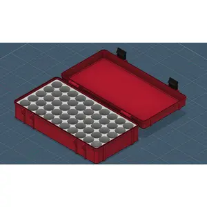 50-Vial 10mL Vial Vault Case | GLP-1 Peptide & TRT Storage | Hard-Shell Hinged Organizer
