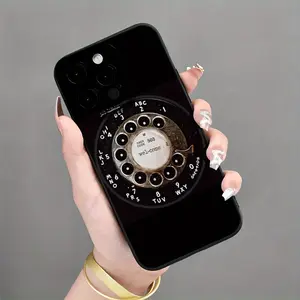 A retro rotary telephone design phone case, TPU shockproof full protection case, suitable for iPhone 17/16/15/14/13/12/11 PRO MAX PLUS AIR E XS and PROMAX MINI, is an ideal gift for friends and family, MS2721