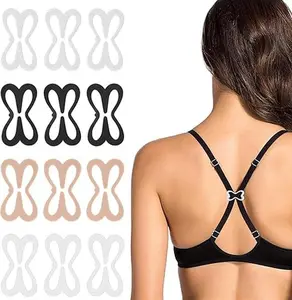 12PCS Bra Strap Holder Clips for Racerback, Bra Strap Clips Anti-Slip Buckles Conceal Straps